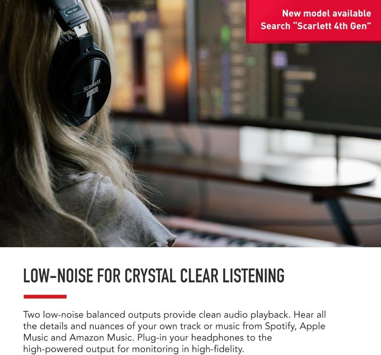 Focusrite Scarlett Solo 3rd Gen USB Audio Interface for Guitarists, Vocalists, Podcasters or Producers to record and playback studio quality sound